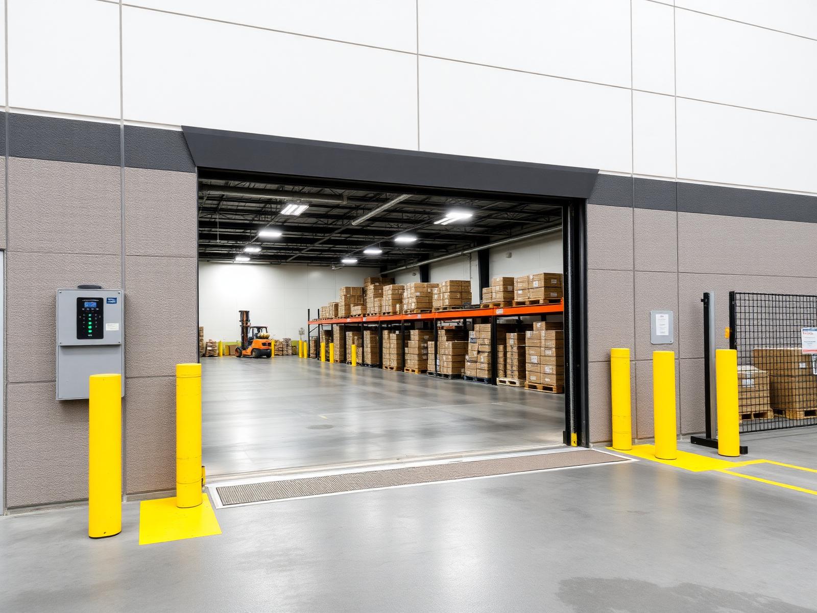 Logistiek magazijn met zone-indeling