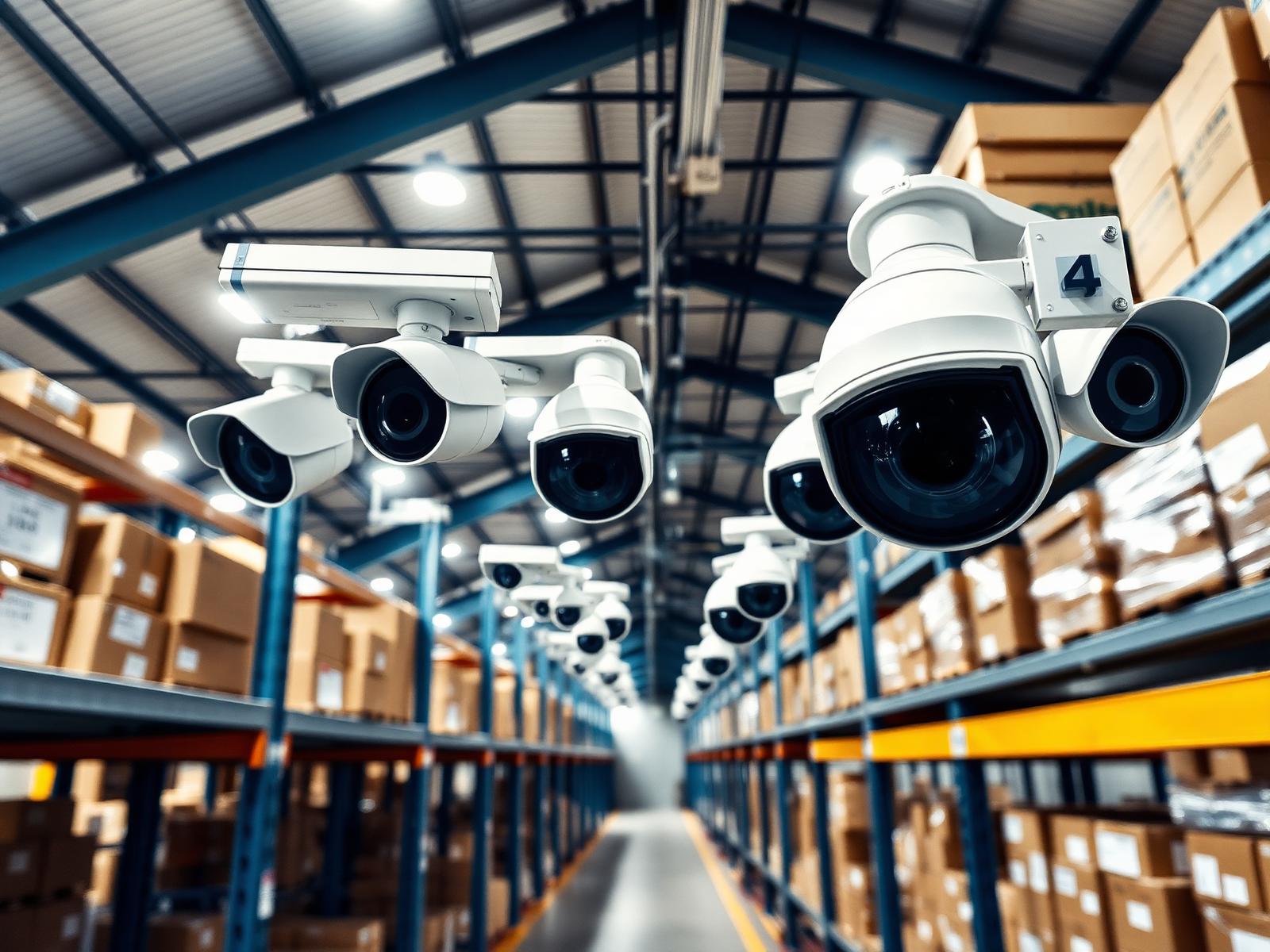 Logistiek magazijn met 24 HD-camera's