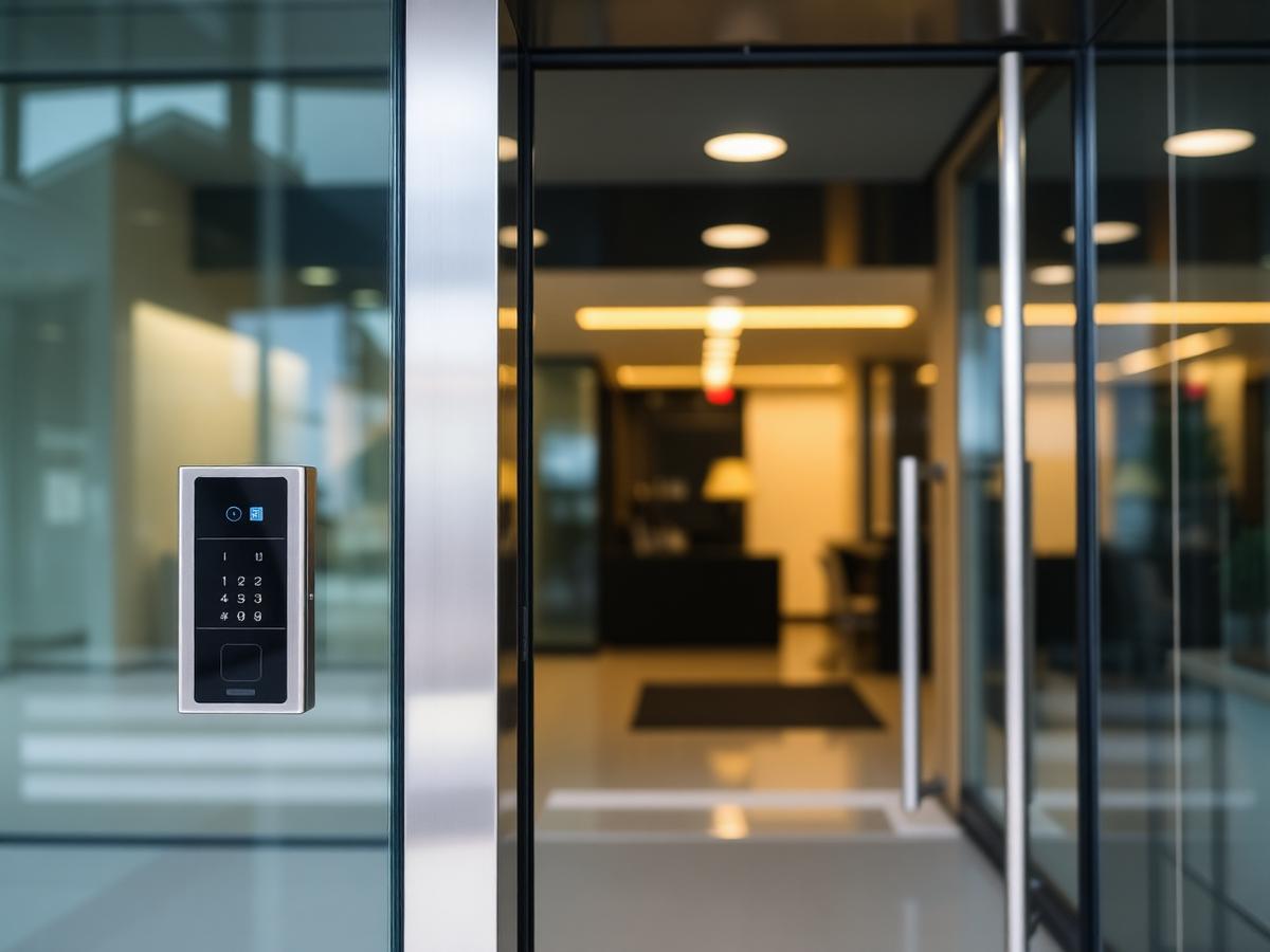 Hoofdkantoor met video intercom bij hoofdentree